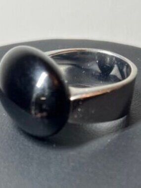 MORELLATO Black Stone STAINLESS STEEL  Ring. Size 7
